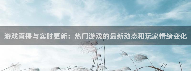 鼎点娱乐怎么注册：游戏直播与实时更新：热门游戏的最新动态和玩