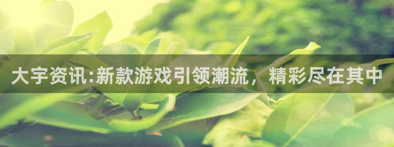 鼎点娱乐登录网址：大宇资讯:新款游戏引领潮流，精彩尽在其中