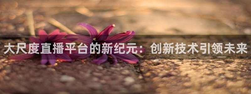 柠檬足球直播直播：大尺度直播平台的新纪元：创新技术引领未来